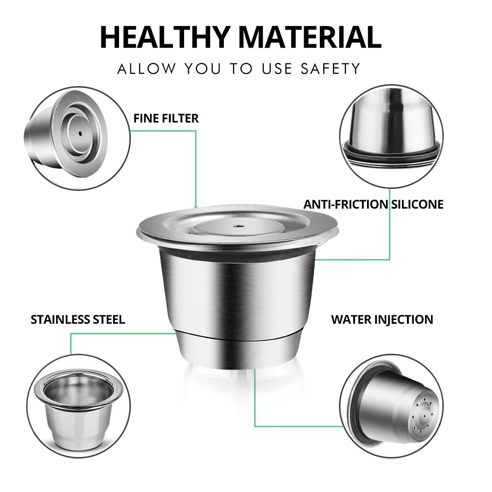 Elevate Your Coffee Experience with Reusable Stainless Steel Nespresso Capsules - Eco-Friendly and Cost-Effective!