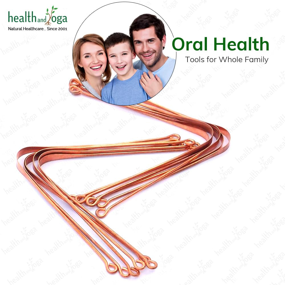 Elevate Your Oral Care Routine with Healthandyoga Qswipe Lite Copper Tongue Cleaners - Pack of 12 for Fresh Breath and Enhanced Taste - Perfect for Home, Office, and Travel!