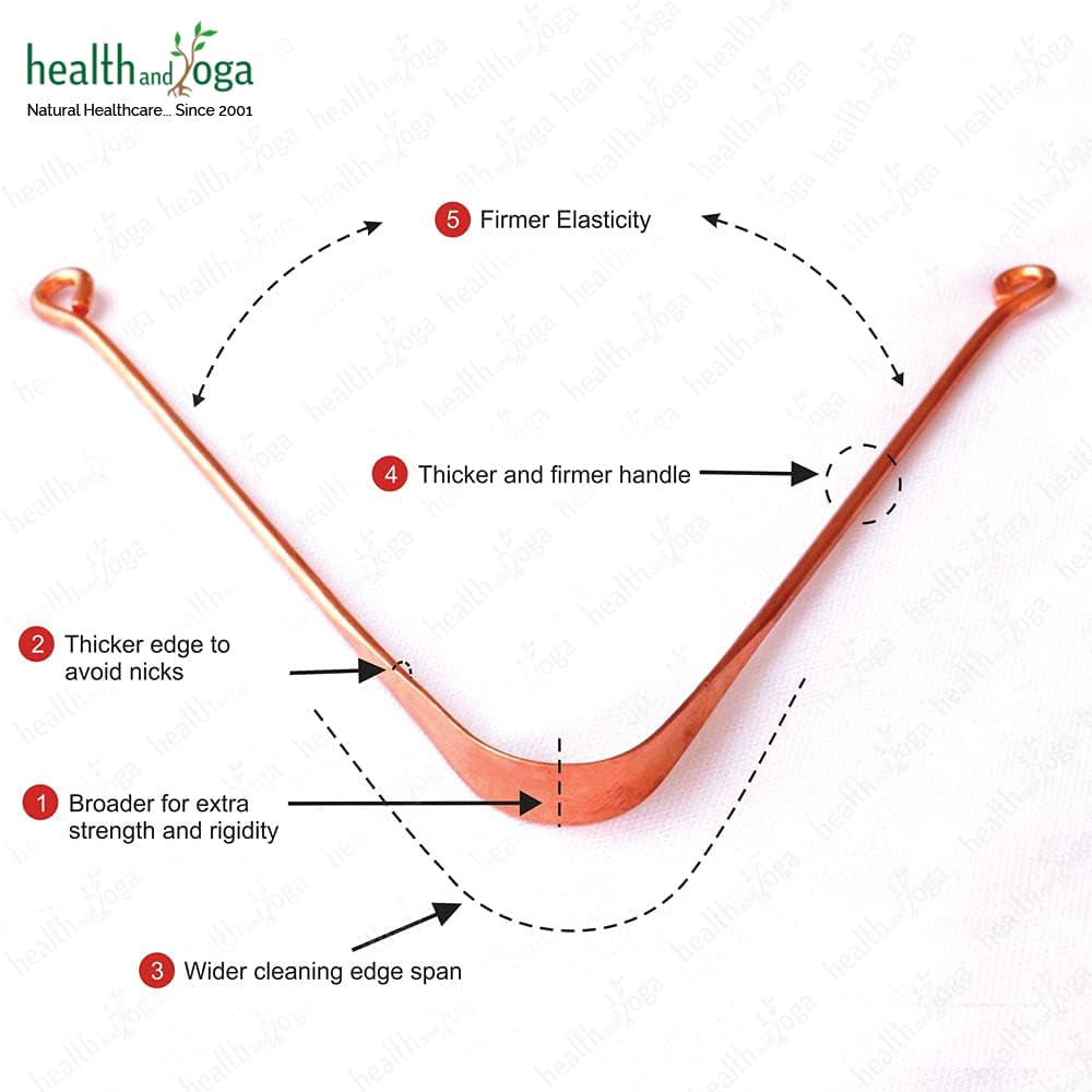 Elevate Your Oral Care Routine with Healthandyoga Qswipe Lite Copper Tongue Cleaners - Pack of 12 for Fresh Breath and Enhanced Taste - Perfect for Home, Office, and Travel!