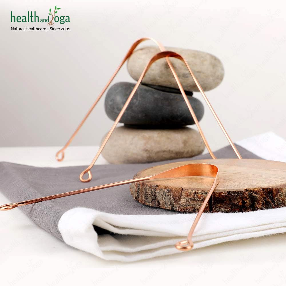 Elevate Your Oral Care Routine with Healthandyoga Qswipe Lite Copper Tongue Cleaners - Pack of 12 for Fresh Breath and Enhanced Taste - Perfect for Home, Office, and Travel!