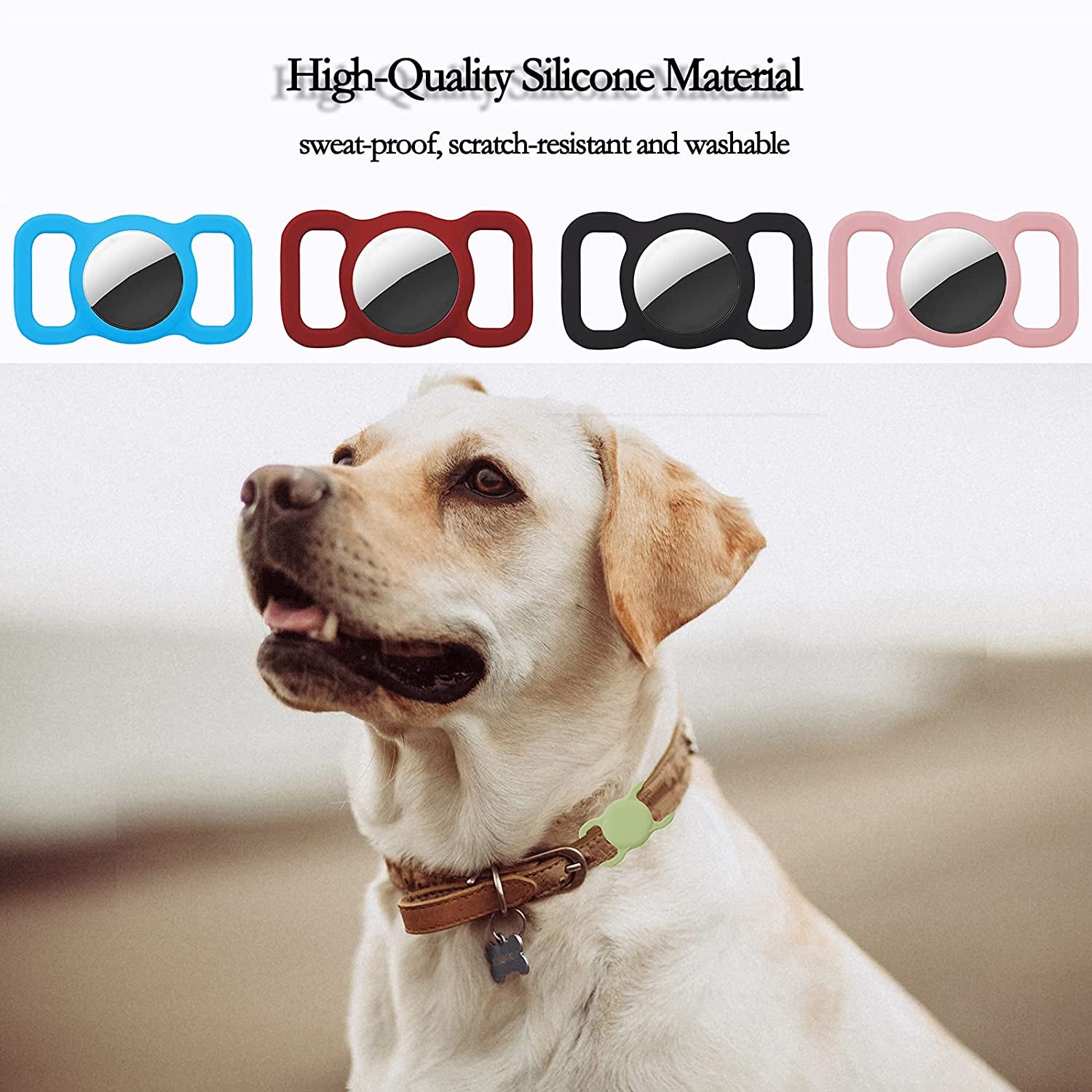 Stylish Emerald Green Silicone Protective Case for Airtag GPS Tracker - Lightweight, Anti-Scratch Accessory for Pets