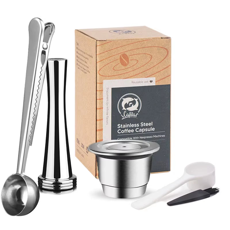 Elevate Your Coffee Experience with Reusable Stainless Steel Nespresso Capsules - Eco-Friendly and Cost-Effective!