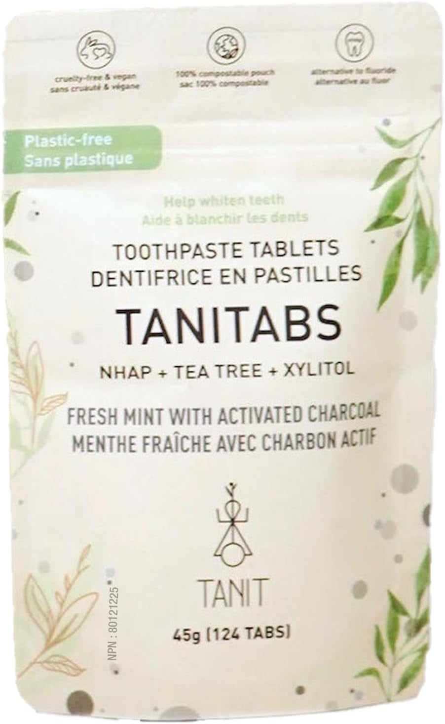Experience Freshness with ABS Fresh Mint Charcoal Toothpaste Tablets - 124 Count - Vegan, Fluoride-Free, Eco-Friendly Oral Care for Healthy Teeth and Gums - Perfect for Travel!