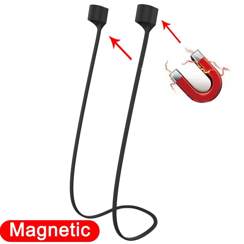 Soft Silicone anti Lost Magnetic Rope Earphones for Apple Airpods 2 1 3 Air Pods Pro Bluetooth Wireless Headphone Earbuds Strap