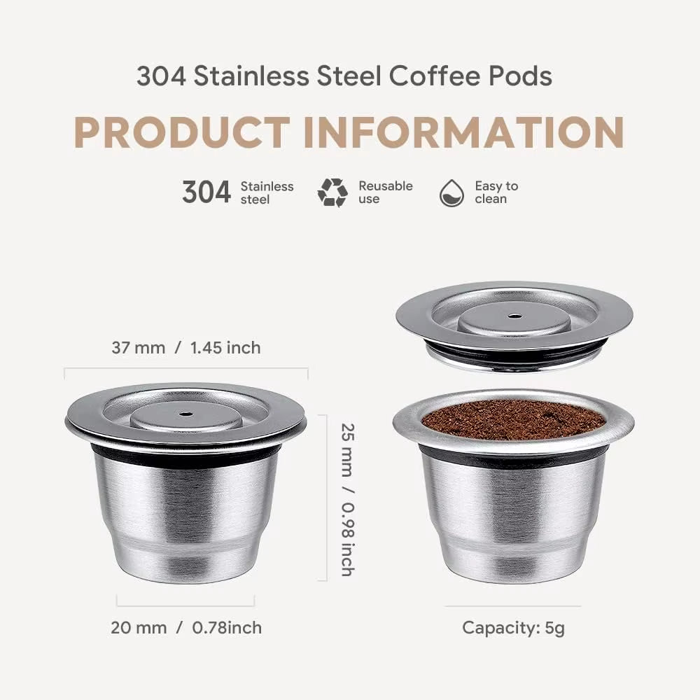 Elevate Your Coffee Experience with Reusable Stainless Steel Nespresso Capsules - Eco-Friendly and Cost-Effective!