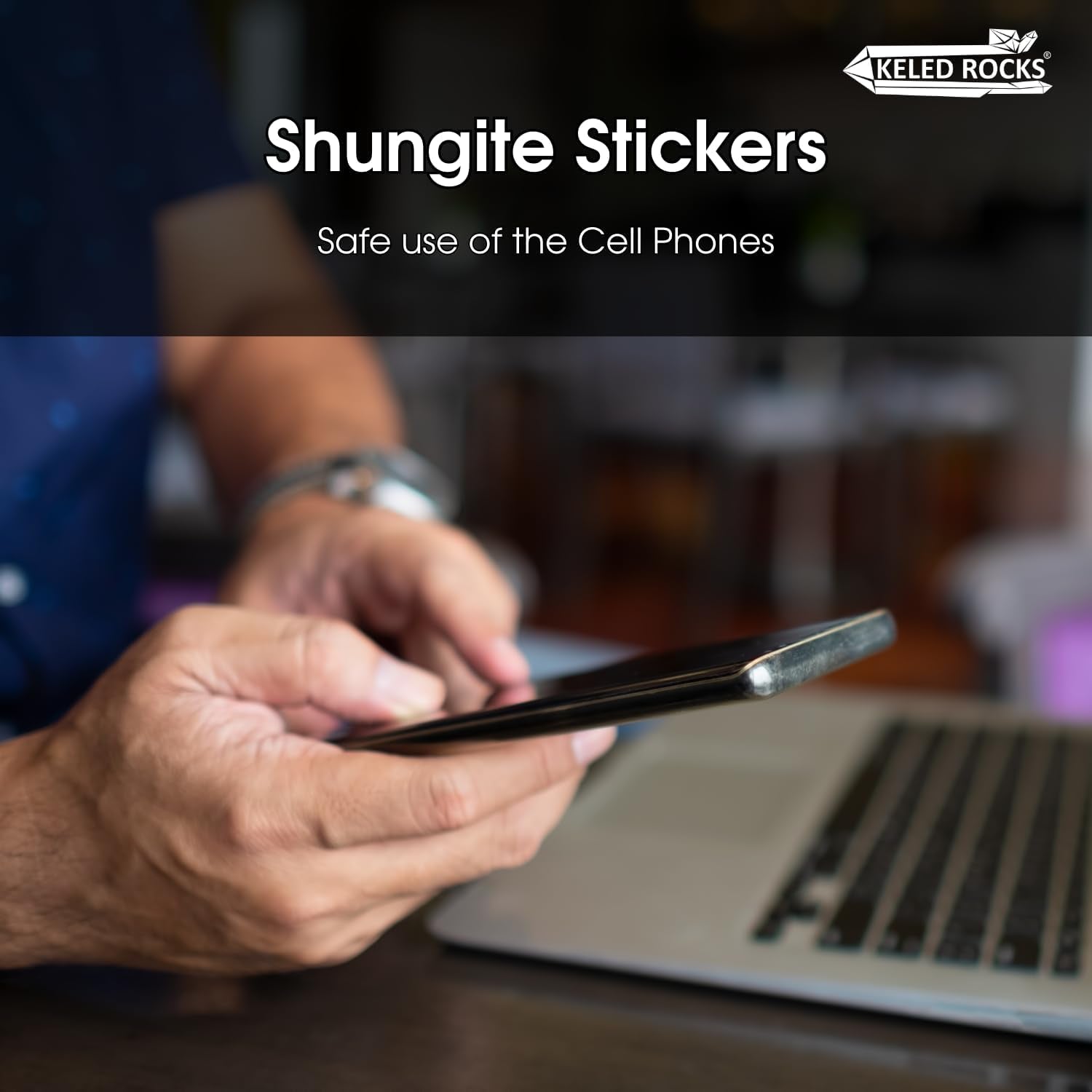 Shungite Stickers for Cell Phone Protection - Harmonizing Shield Defense - Wearable Type II Shungite Crystal - Qty: 6 Pcs - Size O 22Mm