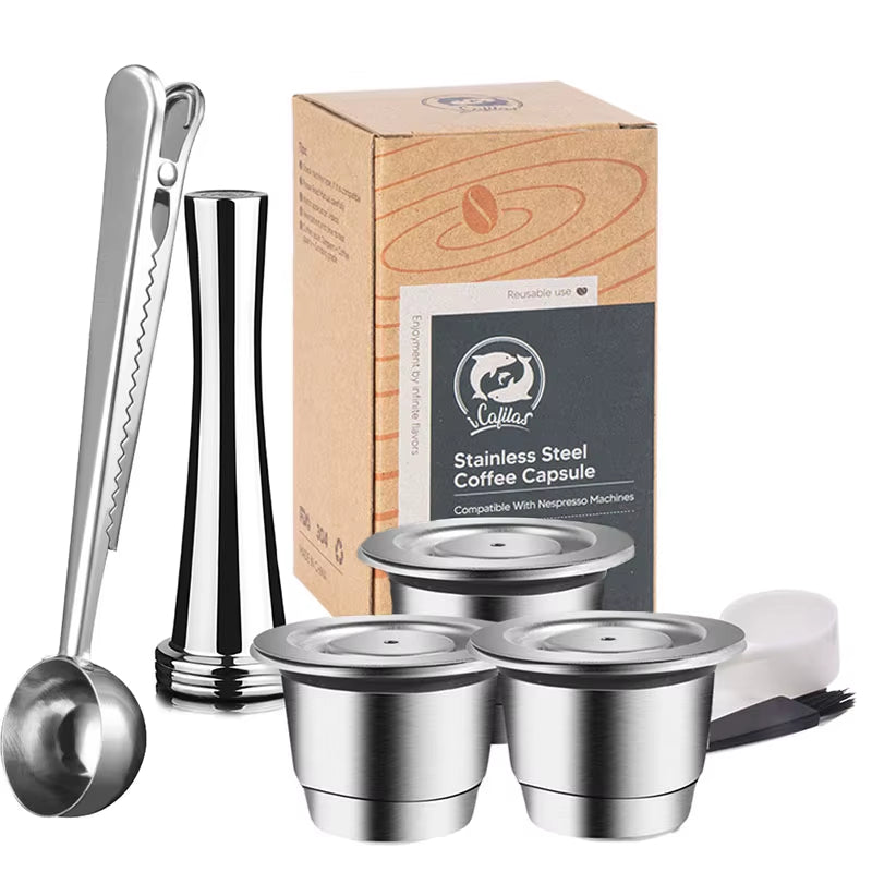 Elevate Your Coffee Experience with Reusable Stainless Steel Nespresso Capsules - Eco-Friendly and Cost-Effective!