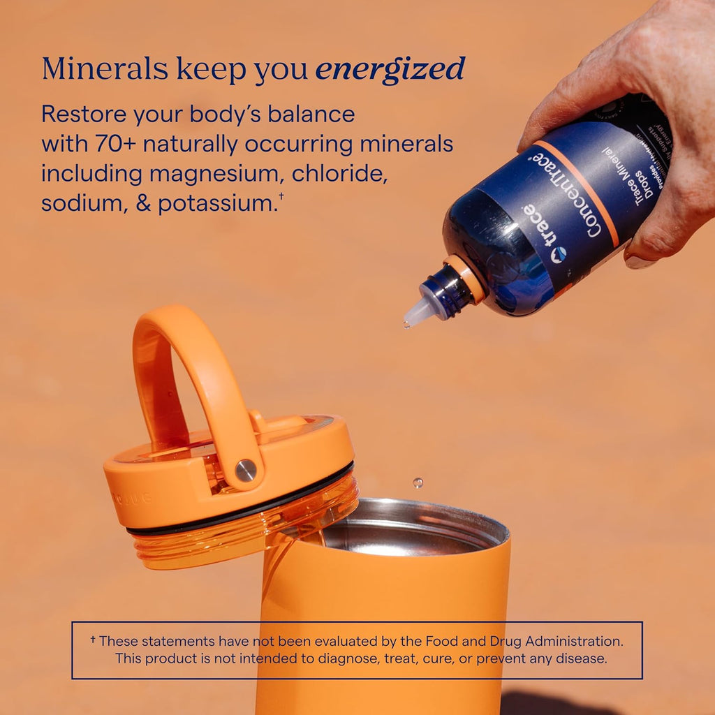 Concentrace Drops - Boost Energy, Digestion & Bone Health | 70+ Ionic Minerals with Magnesium, Chloride & Potassium | Keto, Vegan & Non-GMO | 6 Servings