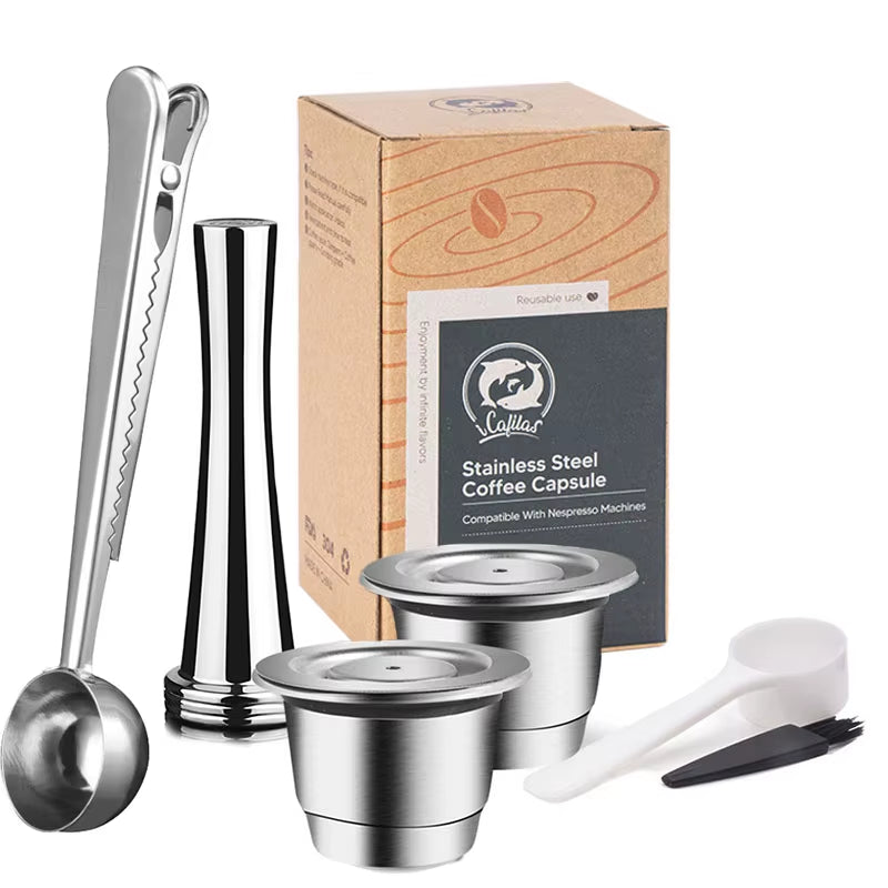 Elevate Your Coffee Experience with Reusable Stainless Steel Nespresso Capsules - Eco-Friendly and Cost-Effective!